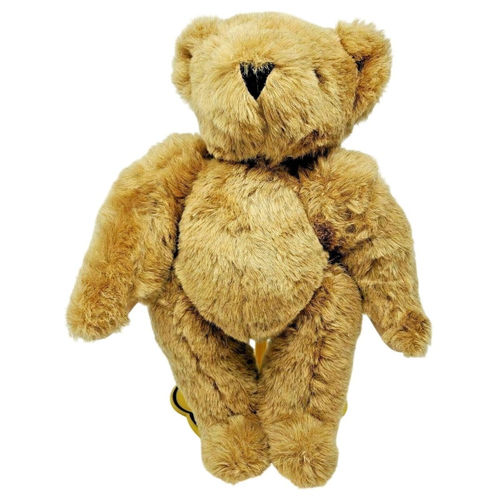 Vintage Vermont Teddy Bear 15" Jointed Brown Plush Stuffed Animal Collectible